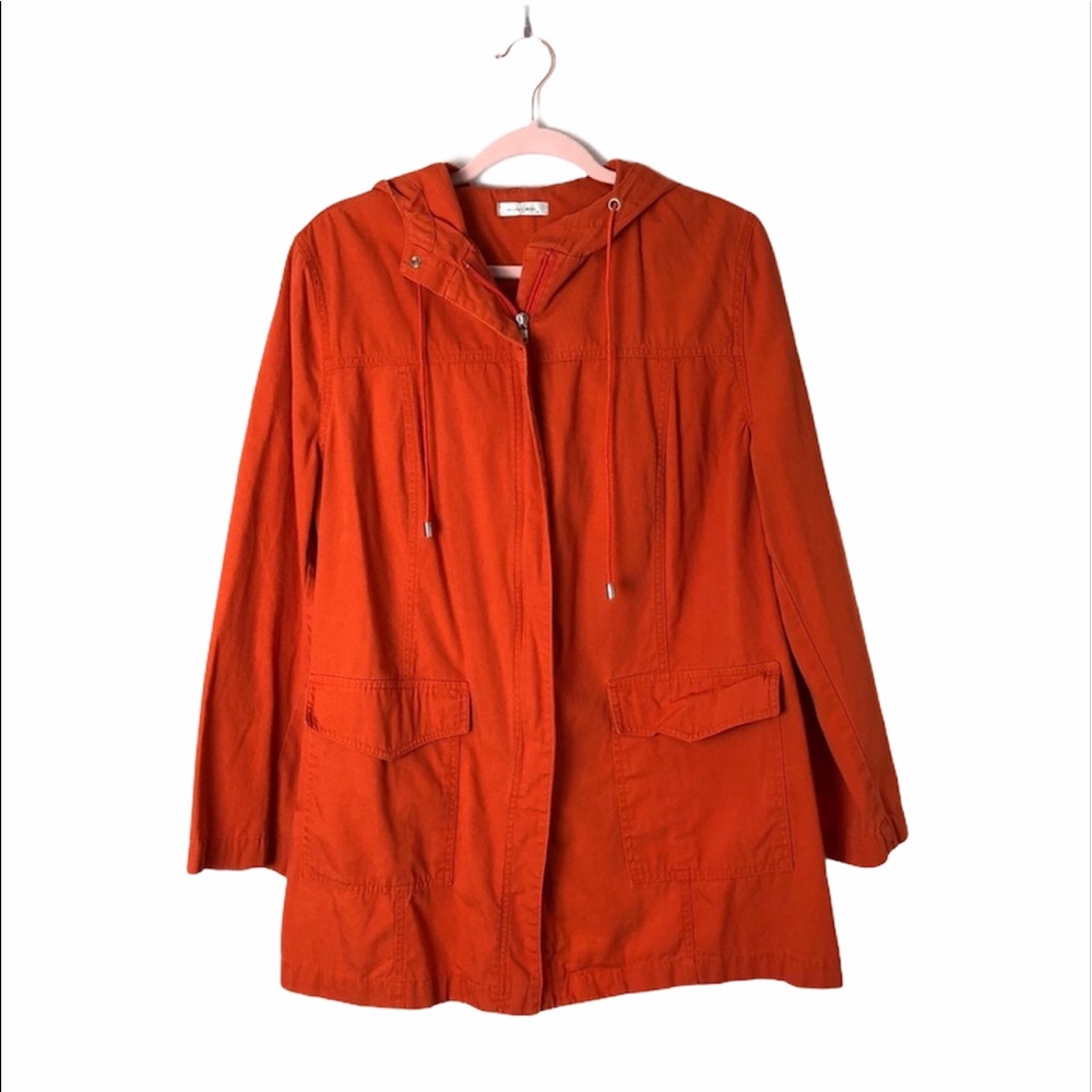 Vintage Woolworths orange hooded tamarack jacket